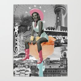 Dallas Girl Pastel Poster
