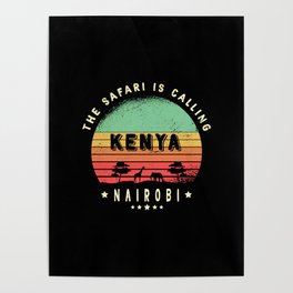 Nairobi Kenya Safari Design Poster