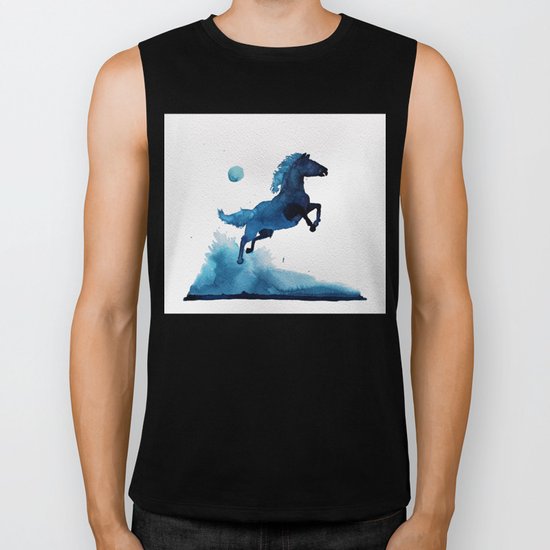 Equus ferus caballus Biker Tank