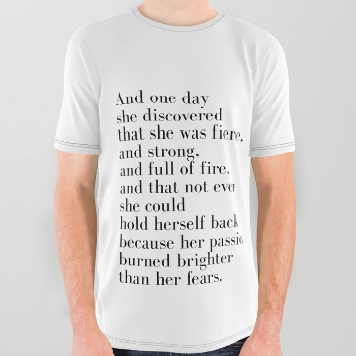 And one day she discovered that she was fierce All Over Graphic Tee