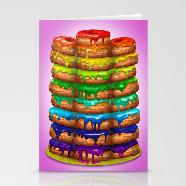 Donuts I 'Sweet Rainbow' Stationery Cards