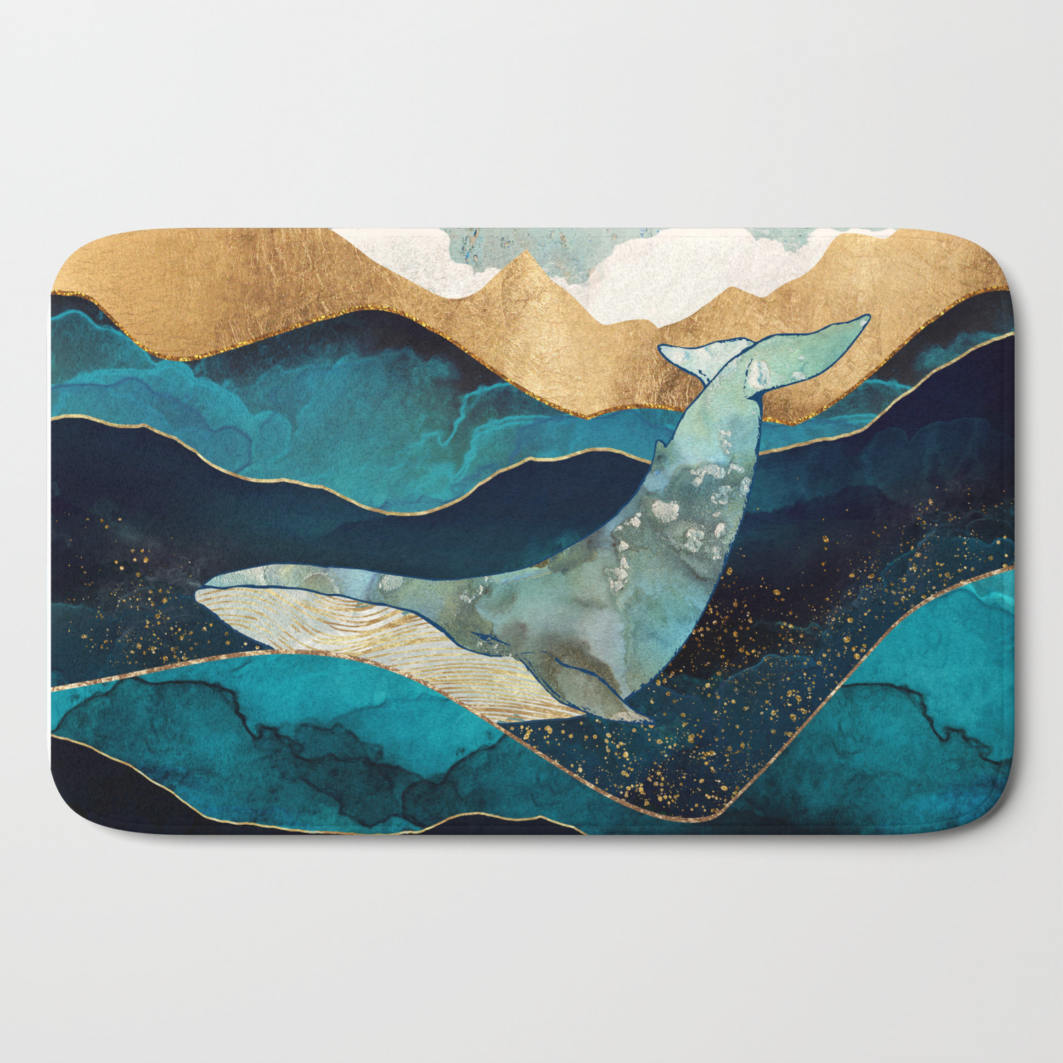 whale bath mat