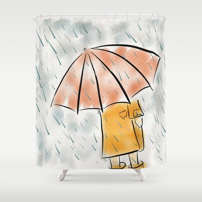 Rainy  Day Shower Curtain