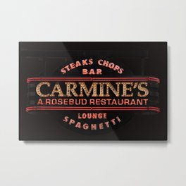 Carmine's Restaurant Neon Sign, Chicago. Metal Print | Bar, Cuisine, Restaurant, Spaghetti, Sign, Steak, Steakhouse, Chicago, Color, Finedining 
