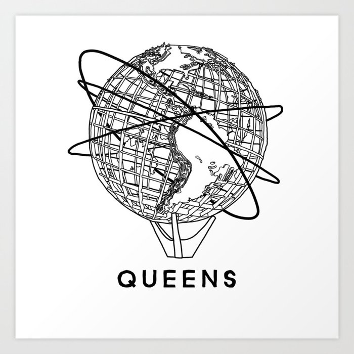 Queens Flushing New York Unisphere Art Print