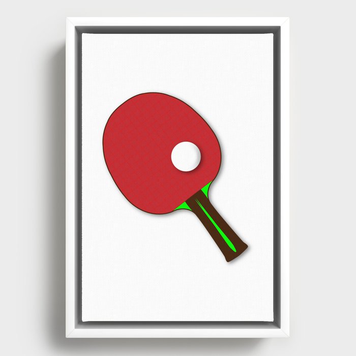 Table Tennis Bat Framed Canvas