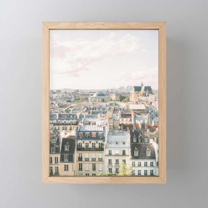 Parisian rooftops on film | Paris city views | Fine Art Travel Photography Framed Mini Art Print