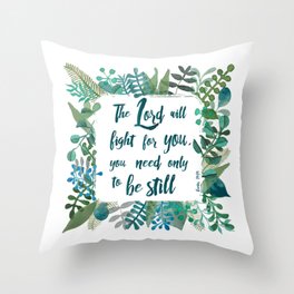 Exodus 14:14 Throw Pillow