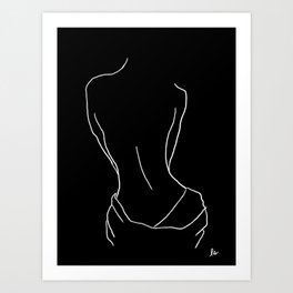 Female Curves (lounging after a bath) Art Print