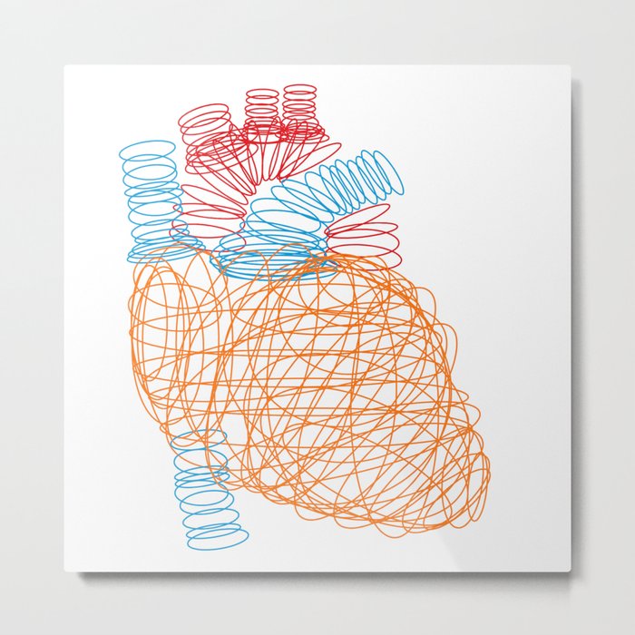 Anatomical Heart Metal Prints for Sale
