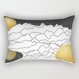 Mono Moonscape Rectangular Pillow