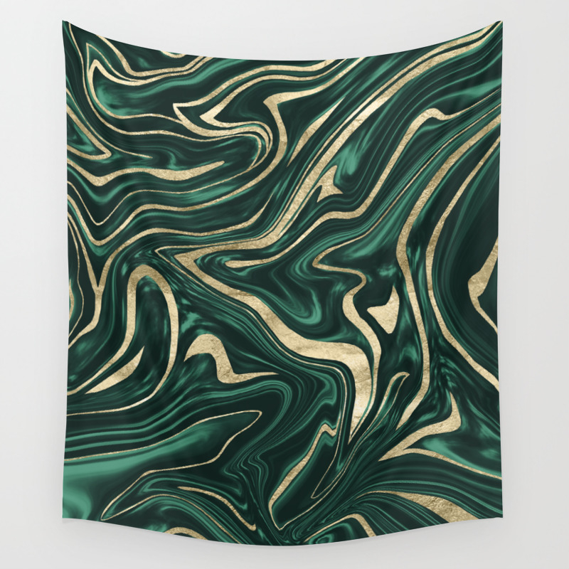 emerald green tapestry