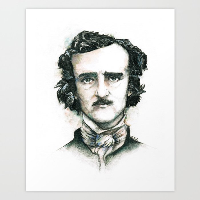 Edgar Allan Poe and Ravens Art Print