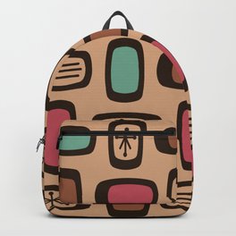 Midcentury MCM Rounded Rectangles Christmas Cookie Backpack
