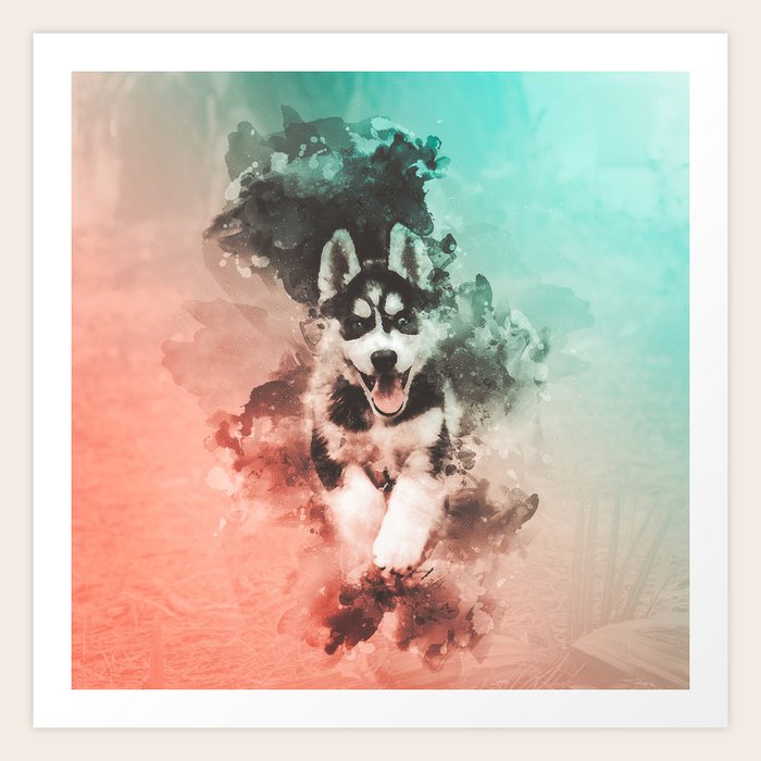 husky abstract art
