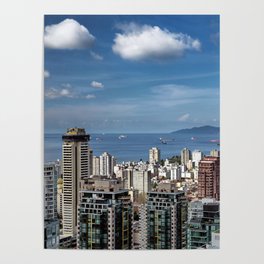 Aerial view at Downtown Vancouver Poster