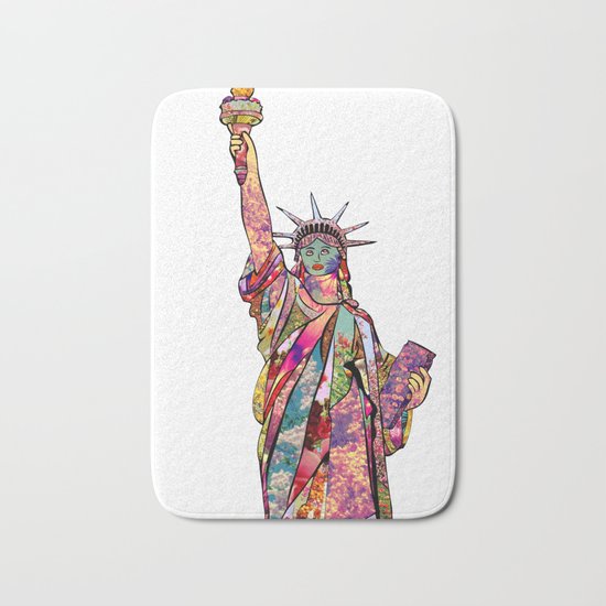 the french gift: statue of liberty Bath Mat
