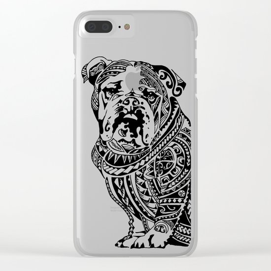 Polynesian English Bulldog Clear iPhone Case