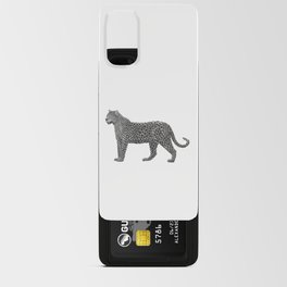  digital painting of a gray leopard Android Card Case
