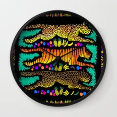Leaping Felines Wall Clock