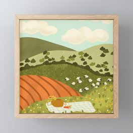 Countryside picnic Framed Mini Art Print