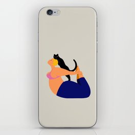 Yoga With Cat 18 iPhone Skin
