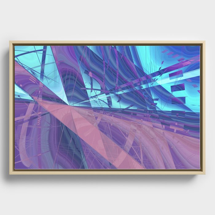 Harmonic Waves Abstract Alpha Framed Canvas