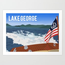 Hacker on Lake George Art Print