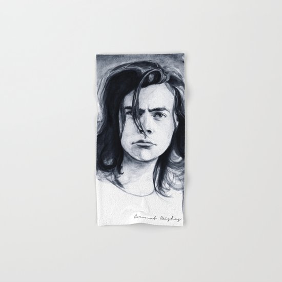 Harry Watercolors B/N Hand & Bath Towel