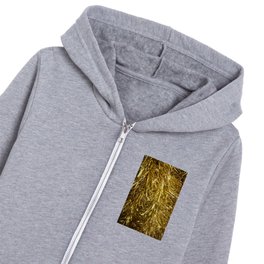 Golden Shimmering Boa Kids Zip Hoodie