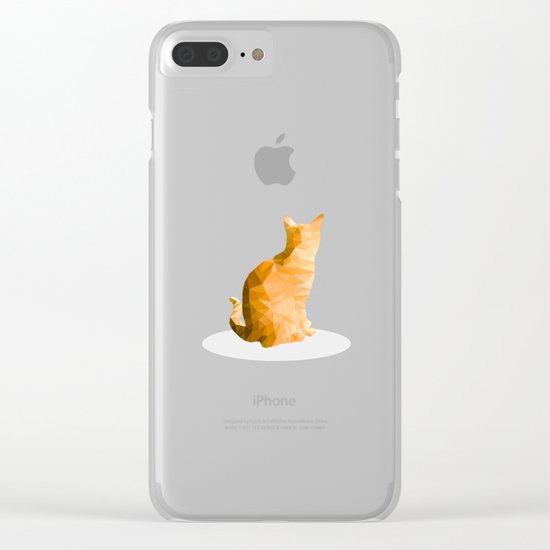 back cat Clear iPhone Case