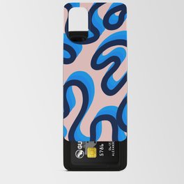 Enae - Blue Retro Ribbon Swirl Pattern  Android Card Case
