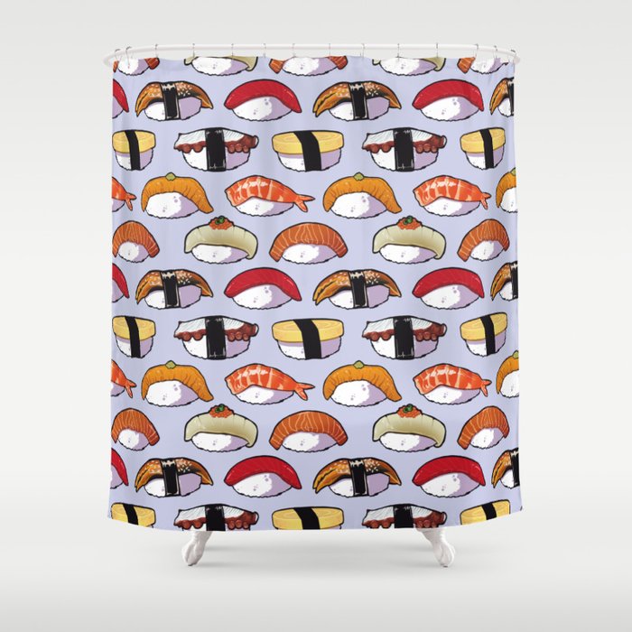 Nigiri Sushi Pattern Shower Curtain