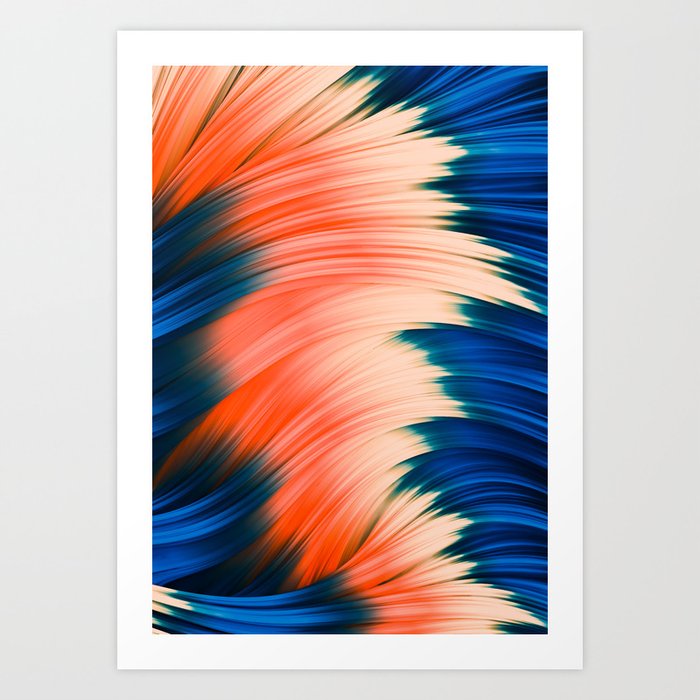 Flow Strand. Wind & Fire. Abstract Strands Art Print