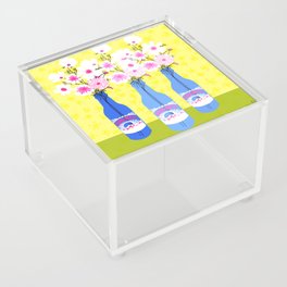 Retro Modern Wildflower Bouquets Acrylic Box