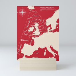 Red Shipping Forecast Mini Art Print