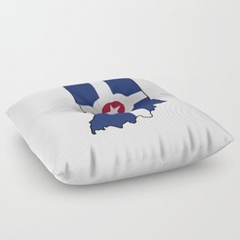 Indianapolis Indiana Flag Floor Pillow