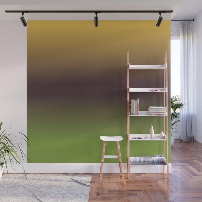 OMBRE BROWN GREEN COLOR. Abstract Illustration  Wall Mural