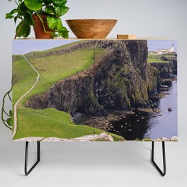 Great Britain Photography - Neist Point Lighthouse In Scotland Credenza