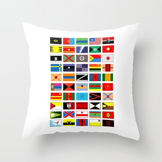 SH as flags Throw Pillow