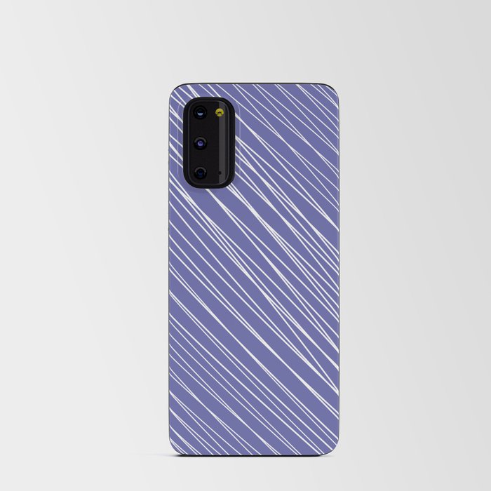 Striped-pattern, color, very-peri, purple,  simple, minimal, minimalist, lined-pattern, stripe, modern, trendy, basic, digital, pattern, abstract, lines, line, line-art, jewel-color, Android Card Case