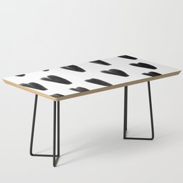 Black and White Hearts Pattern Coffee Table