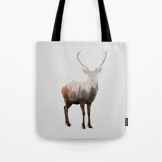 Red Deer Tote Bag
