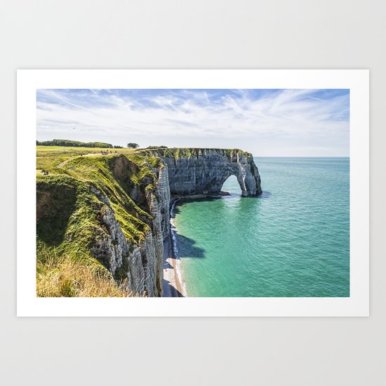 The cliffs of Etretat Art Print