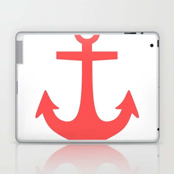 Anchor (Salmon & White) Laptop & iPad Skin