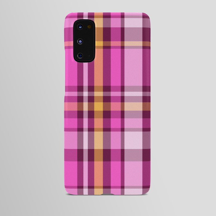 Plaid // Hot Pink Android Case