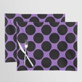 Amethyst and Black Polka Dots 4. Placemat
