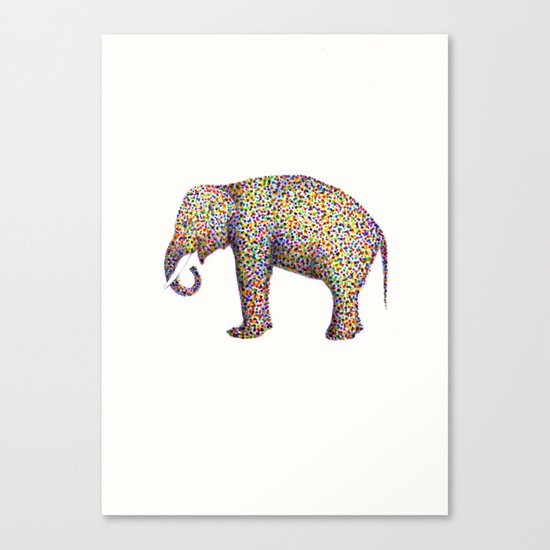 elephant color Canvas Print