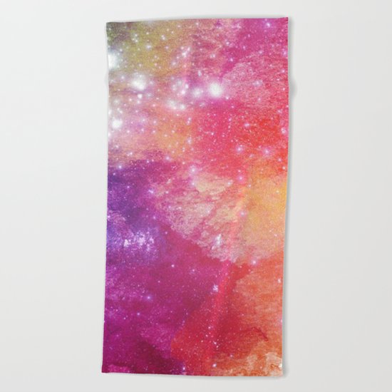 Watercolor space #2 Beach Towel