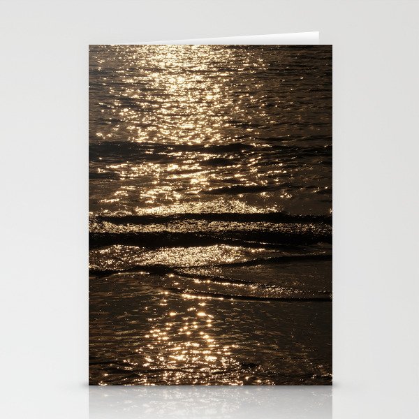 Calm Sepia Ocean Waves Stationery Cards